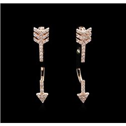 0.30ctw Diamond Earrings - 14KT Rose Gold