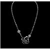 Image 2 : 14KT White Gold 1.06ctw Diamond Necklace