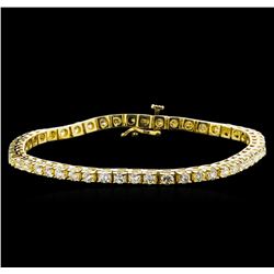 4.00ctw Diamond Tennis Bracelet - 14KT Yellow Gold