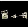 Image 2 : 1.22ctw Diamond Stud Earrings - 14KT White Gold