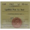 Image 1 : 1965 1¢ LB P5 MS-64 Red ICCS (B)