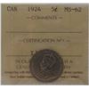 Image 1 : 1924 5¢ MS-62