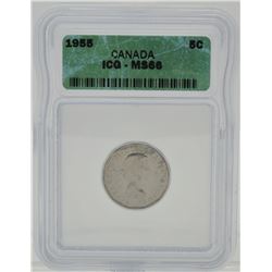 1955 5¢ MS-66 Gem ICG