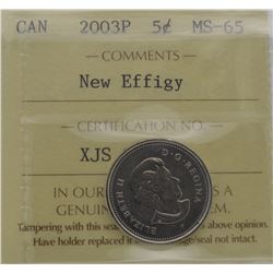 2003P 5¢ MS-65 Gem New Effigy ICCS