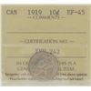 Image 1 : 1919 10¢ EF-45 ICCS