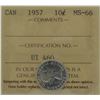 Image 1 : 1957 10¢ MS-66 Gem ICCS