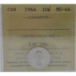 1964 10¢ MS-66 Gem ICCS