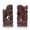 Image 2 : Two(2) 19th Century gesso gilt wood Foo Dogs with some