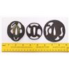 Image 3 : Three(3) 19th Century, Japanese Samurai Tsuba sword gua
