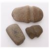 Image 1 : Three(3) stone artifacts tools.  SIZE: see attached rul