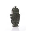 Image 1 : Chinese carved soapstone vase with lid.  The neck flank