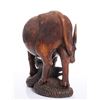 Image 2 : a large mid century finely carved wood Ox with reeded p