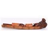 Image 2 : Vintage Asian fisherman in a  canoe, finely carved from