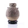 Image 5 : Pre-Columbian polychromed pottery bowl.  (wood stand no