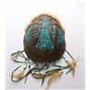 Image 1 : Native American painted turtle shell adorned with fur,