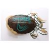 Image 2 : Native American painted turtle shell adorned with fur,