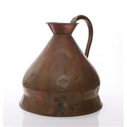 Late 18th to early 19th Century copper graduated jug, E