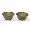 Image 1 : Pair of early 20th Century, Chinese spinach jade footed