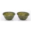 Image 4 : Pair of early 20th Century, Chinese spinach jade footed