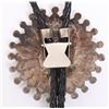 Image 3 : Zuni Native American Bola tie made with silver, inlaid