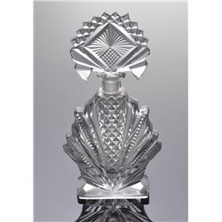 Early 20th Century deco period cut crystal perfume bott