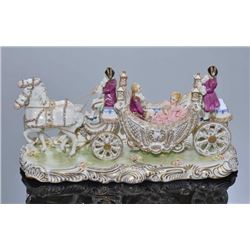 Irish Dresden porcelain figural, Titled: "Fairy Tale Co