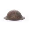 Image 1 : WWI steel helmet, French.  SIZE: see attached ruler pho