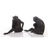 Image 1 : Two(2) Vintage bronze monkey paperweights / bookends.
