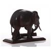 Image 2 : Antique wood carved Elephant lifting a log.  SIZE: see
