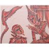 Image 2 : Antique red pigment Thai temple rub.  SIZE: see attache