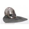 Image 1 : Medieval style helmet with chain mail.  SIZE: see attac