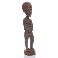 Antique African wood power figure.  Ivory Coast.  SIZE: