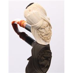 Early 20th Century Meerschaum pipe, hand carved.  SIZE:
