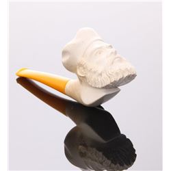 Early 20th Century Meerschaum pipe, hand carved.  SIZE: