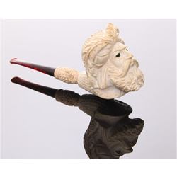 Early 20th Century Meerschaum pipe, hand carved.  SIZE: