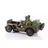 Image 4 : Vintage Army jeep tin toy.  SIZE: see attached ruler ph