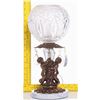 Image 7 : Two(2) vintage globe lamps with cherubs and a marble ba