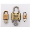 Image 1 : Three(3) Antique rail road locks.  Markings: Erie, FS