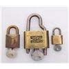 Image 2 : Three(3) Antique rail road locks.  Markings: Erie, FS