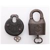 Image 1 : Two(2) Antique rail road locks.  Markings: U.S. Army, C