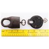 Image 3 : Two(2) Antique rail road locks.  Markings: U.S. Army, C