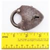 Image 3 : Two(2) Antique rail road heart shape locks.  Markings: