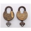 Image 2 : Two(2) Antique rail road locks.  Markings: S  SIZE: see