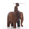 Image 1 : Antique African wood carving of a hunger riding an elep