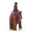 Image 2 : Antique African wood carving of a hunger riding an elep