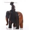 Image 3 : Antique African wood carving of a hunger riding an elep