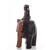 Image 4 : Antique African wood carving of a hunger riding an elep