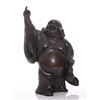 Image 1 : Vintage bronze lucky Buddha.  SIZE: see attached ruler