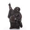 Image 8 : Vintage bronze lucky Buddha.  SIZE: see attached ruler