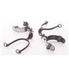Image 1 : Three(3) set of vintage cowboy spurs.  SIZE: see attach